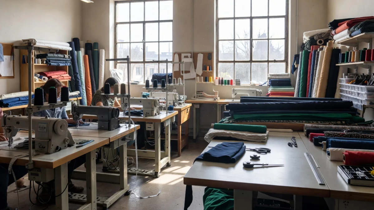 Que trouve-t-on dans un atelier de couture professionnel ?